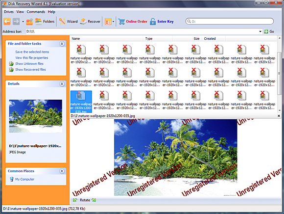 Disk Recovery Wizard Screenshot